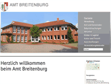 Tablet Screenshot of amt-breitenburg.de